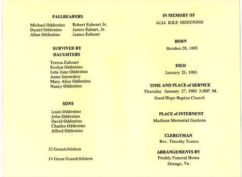 A program for an event with the names of people.