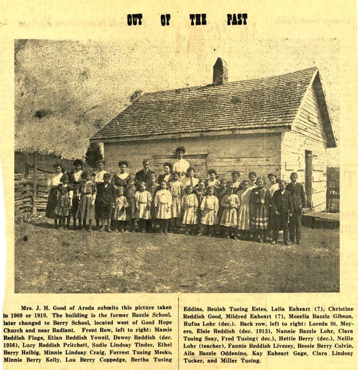 A group of people standing in front of a house.