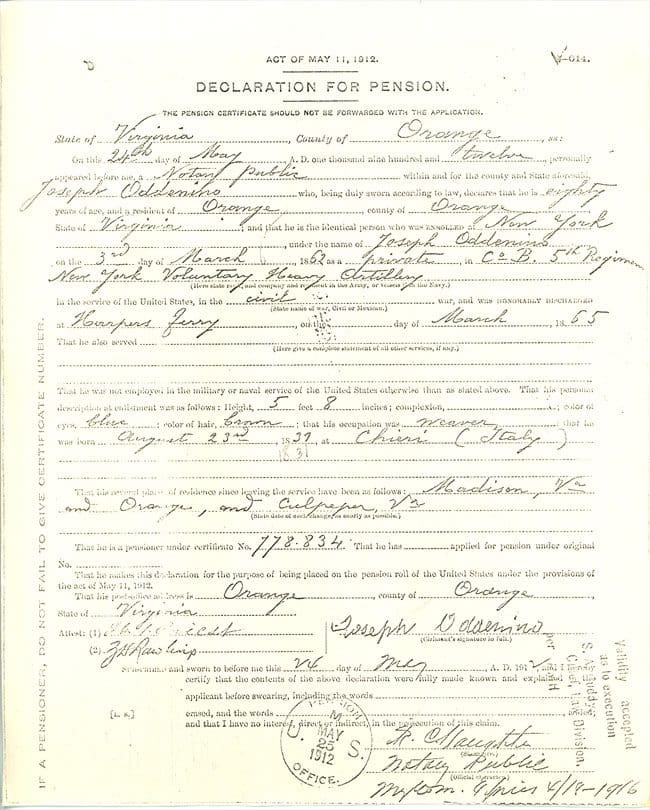 A page of an old document with the names of people.