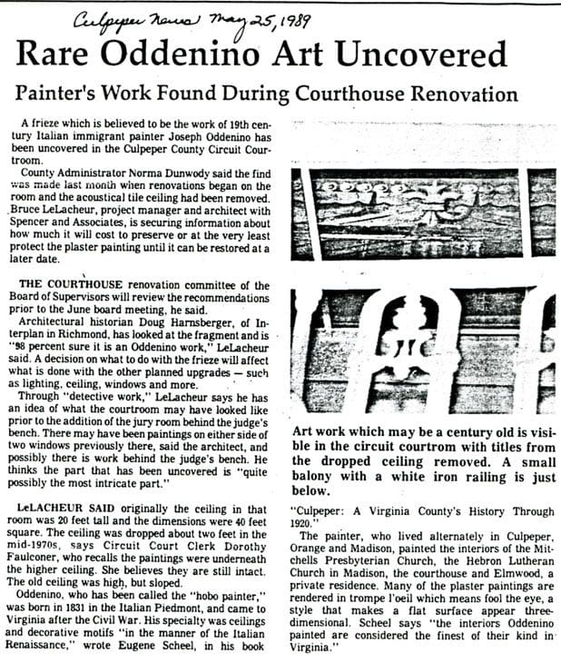 A newspaper article about the work of artist kate oudenno.