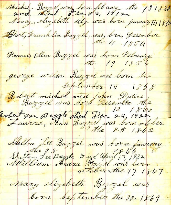 A page of handwritten notes from an old time book.