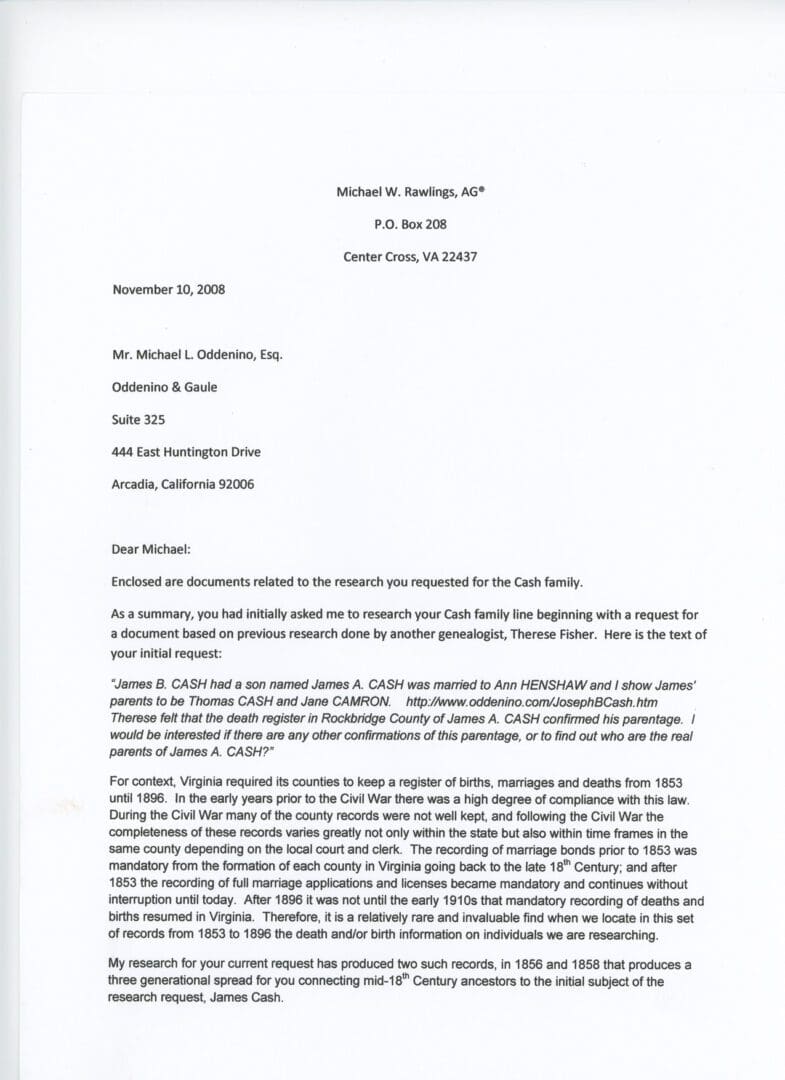 A letter from the attorney general to the department of justice.