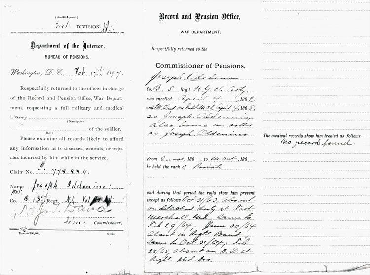 A page of papers with several different documents.