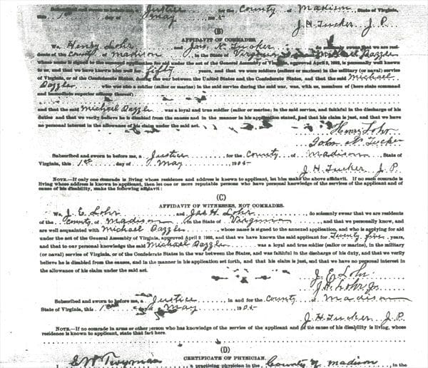 A page of an old document with several signatures.