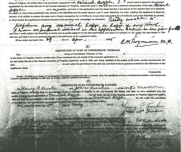 A close up of an old document