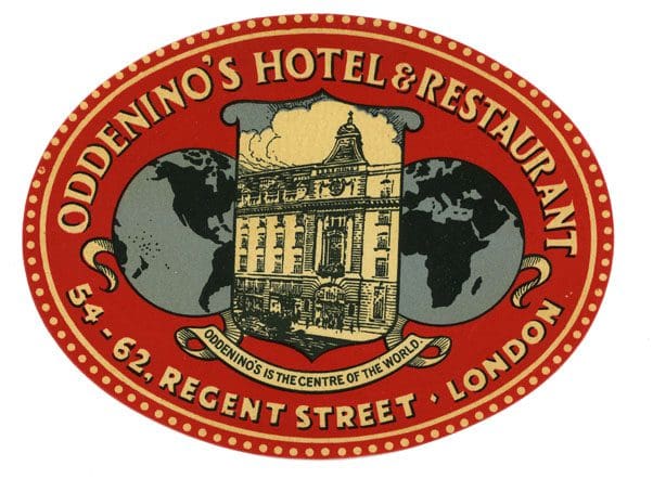 A red and black logo for the addeninos hotel.