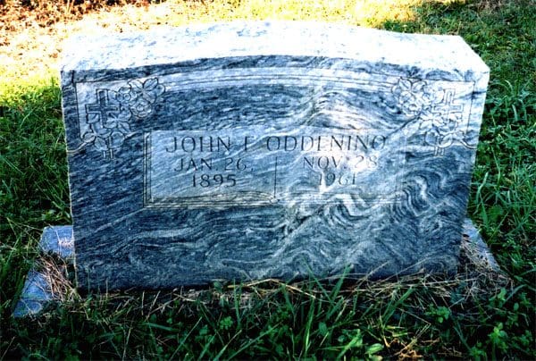 A stone with the name john f. O 'd onnell engraved on it