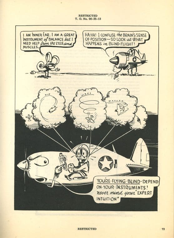 A comic strip of an airplane with smoke coming out the side.