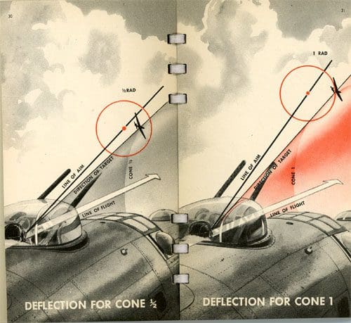 A drawing of two different types of missiles.