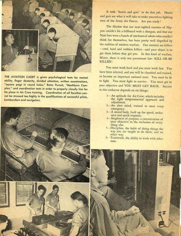 A page from an old magazine with pictures of people.