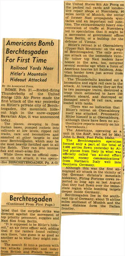 A newspaper article about the nazi rally.