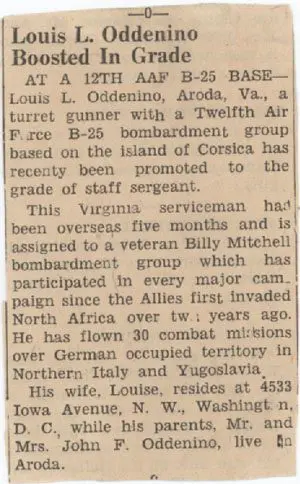 A newspaper article about the first air force