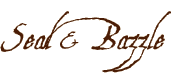 A brown and white image of the word " b & b ".