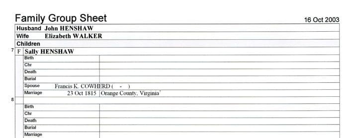 A page of the virginia department of corrections.