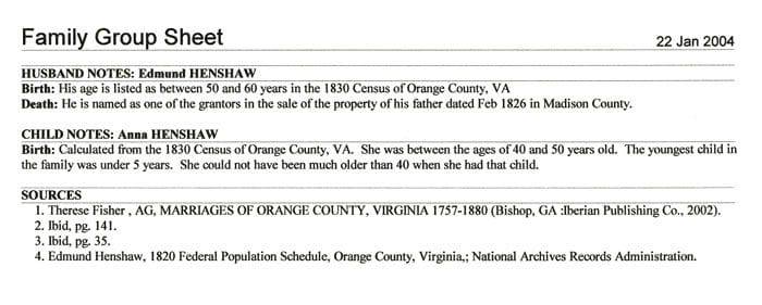 A page of the orange county, virginia birth records.