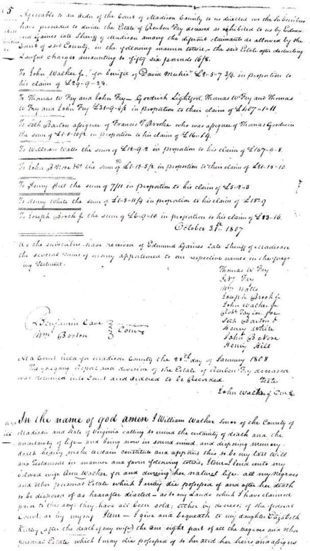 A page of handwritten notes from the original 1 8 0 7 manuscript.