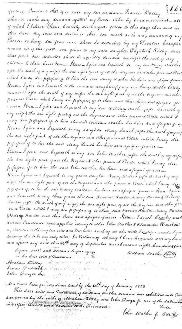 A page of an old letter written in black ink.