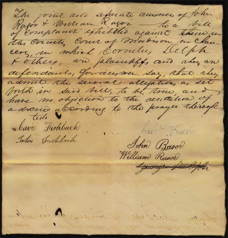 A letter written by john rogers to his wife.