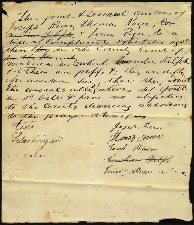 A letter written in old handwriting is shown.