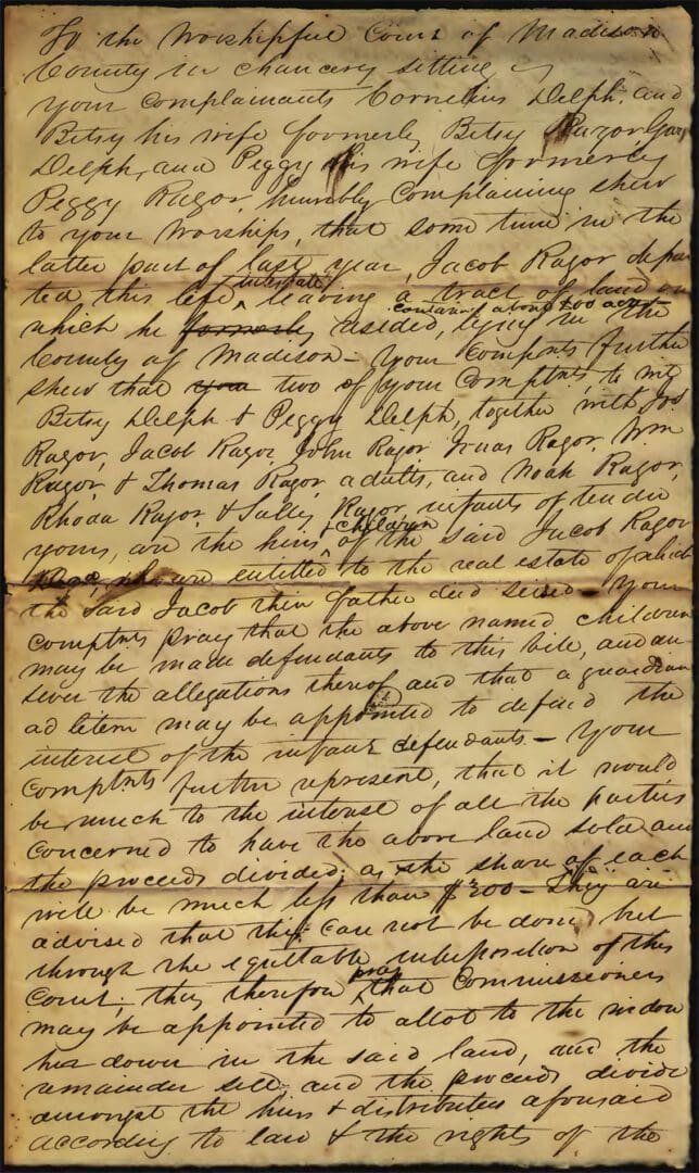 A letter written in old handwriting is shown.