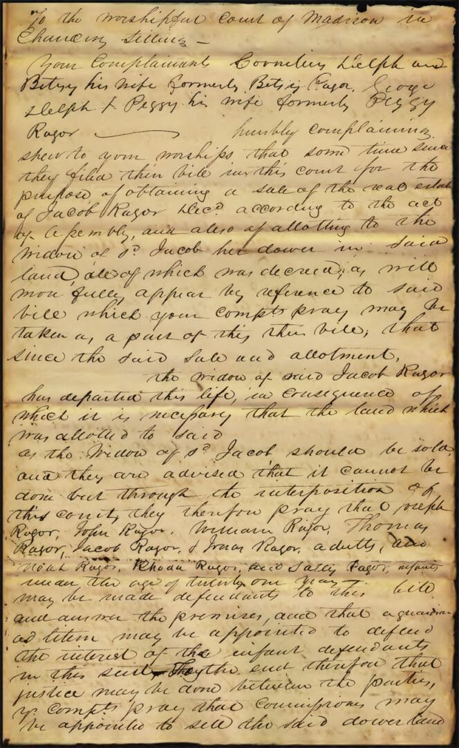 A page of an old letter written in the 1 9 th century.