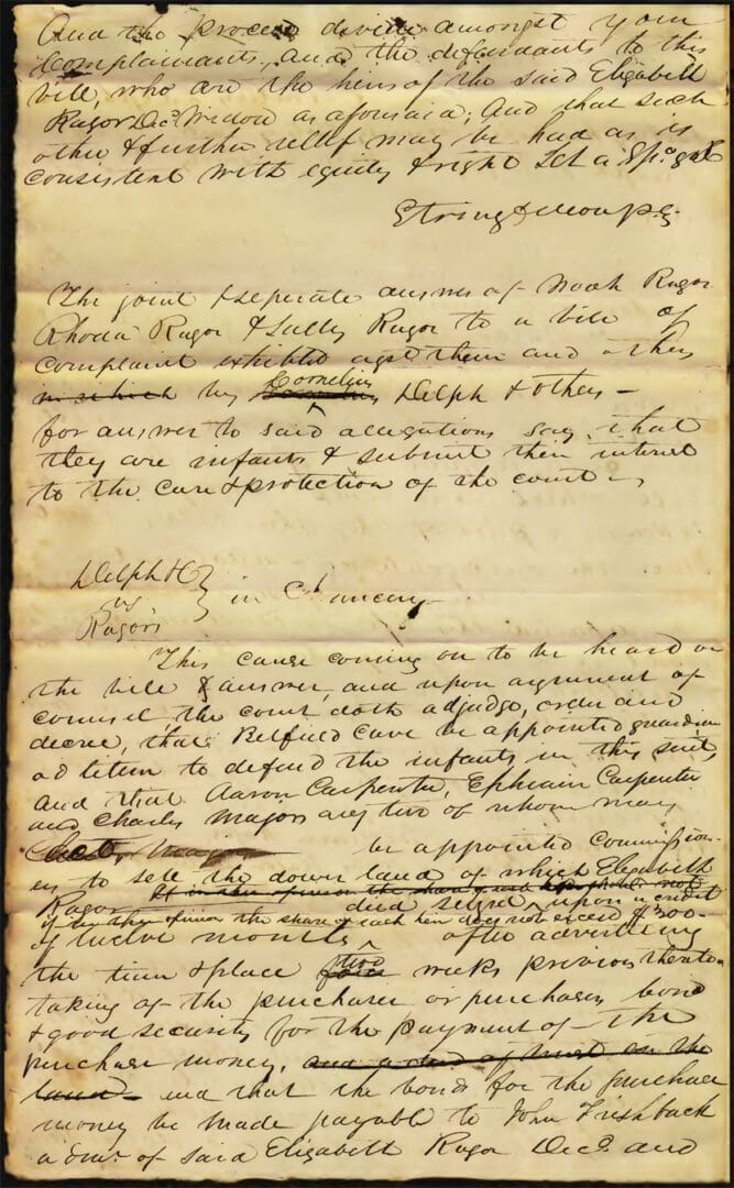 A page of an old letter with handwriting.