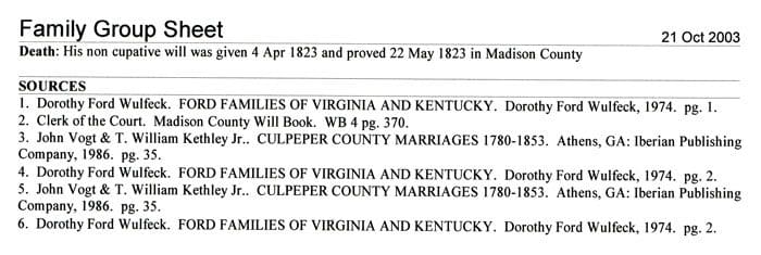 A page of the court records for marriages.