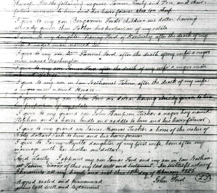 A page of handwritten text with several lines.