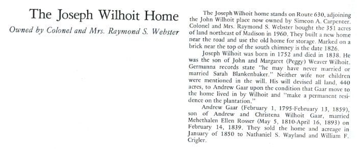 A newspaper article about the birth of john wilhoit.