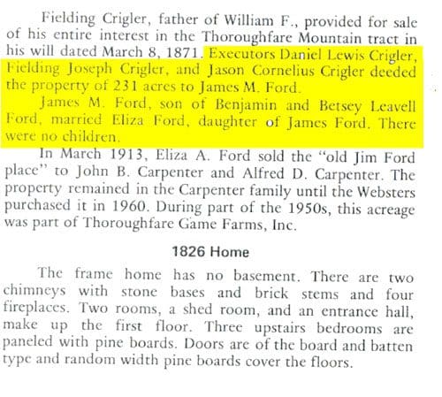 A page of the family tree with information about the birth and death of william f.