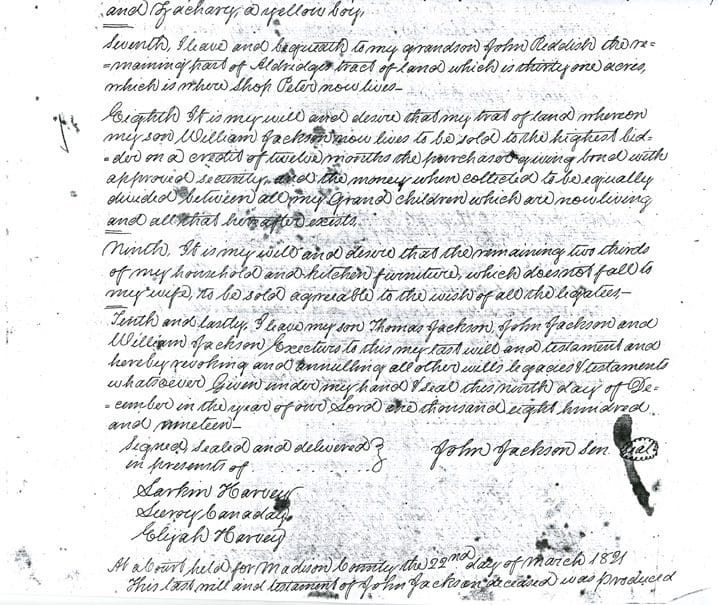 A page of an old document with handwriting and writing.