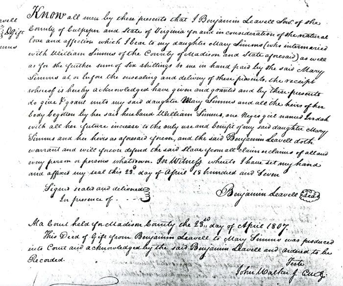 A handwritten letter from the 1 8 th century.