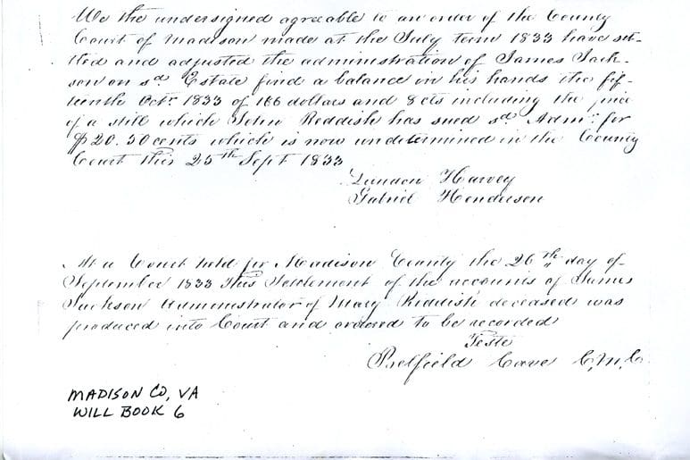 A page of an old document with the name of a person.