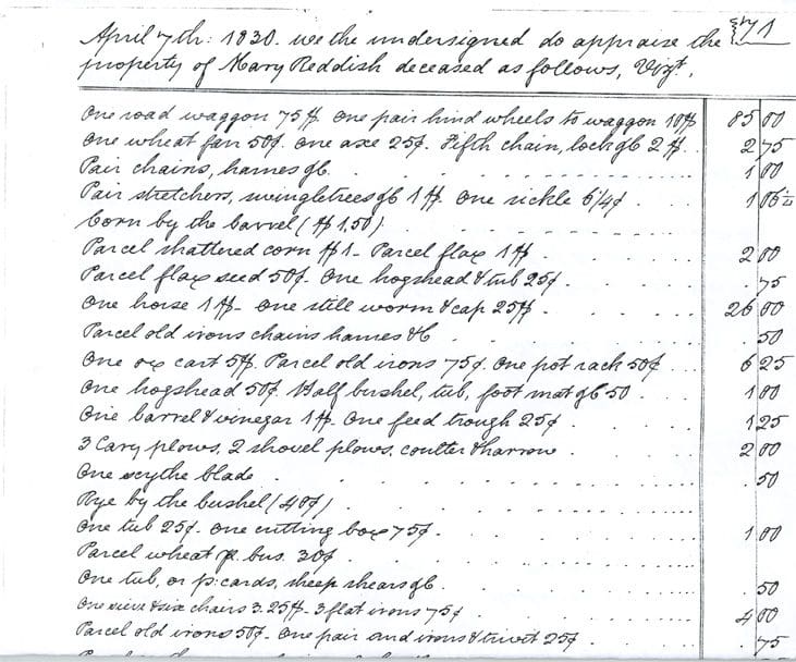 A page of handwritten notes from an old time book.