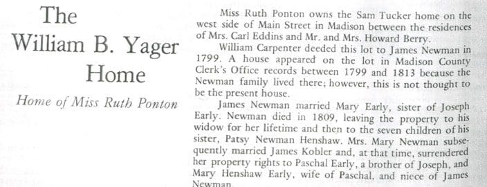 A newspaper article about the birth of ruth ponton.