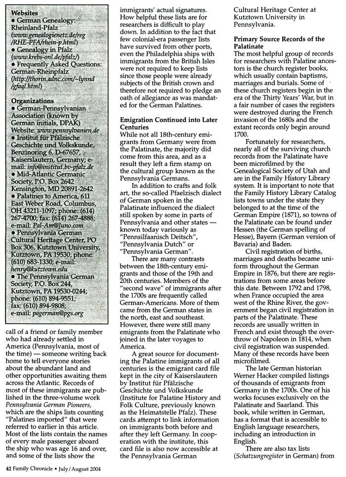 A page of an article with the names of people.