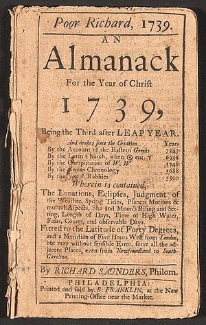 A pamphlet of the almanack for 1 7 3 9.