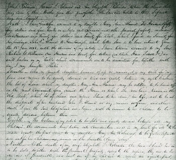 A page of an old letter written in black ink.