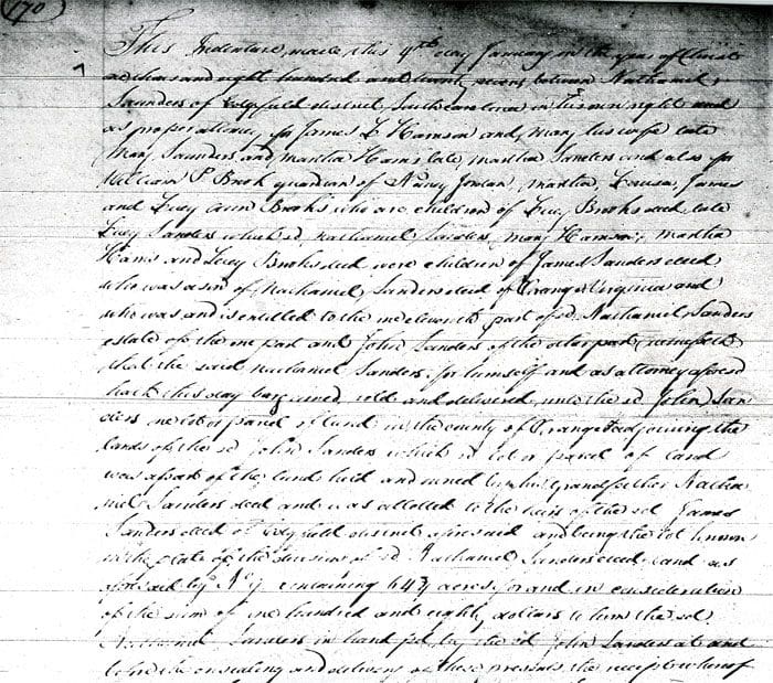 A page of an old handwriting.