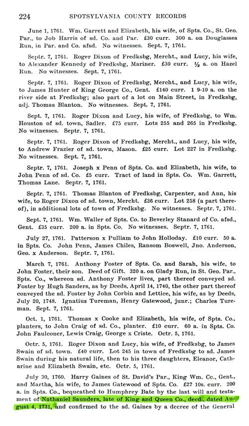 A page of an old book with many names.