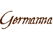 A brown and white logo of the word " germanna ".