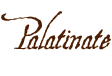 A brown and white logo for palatina.