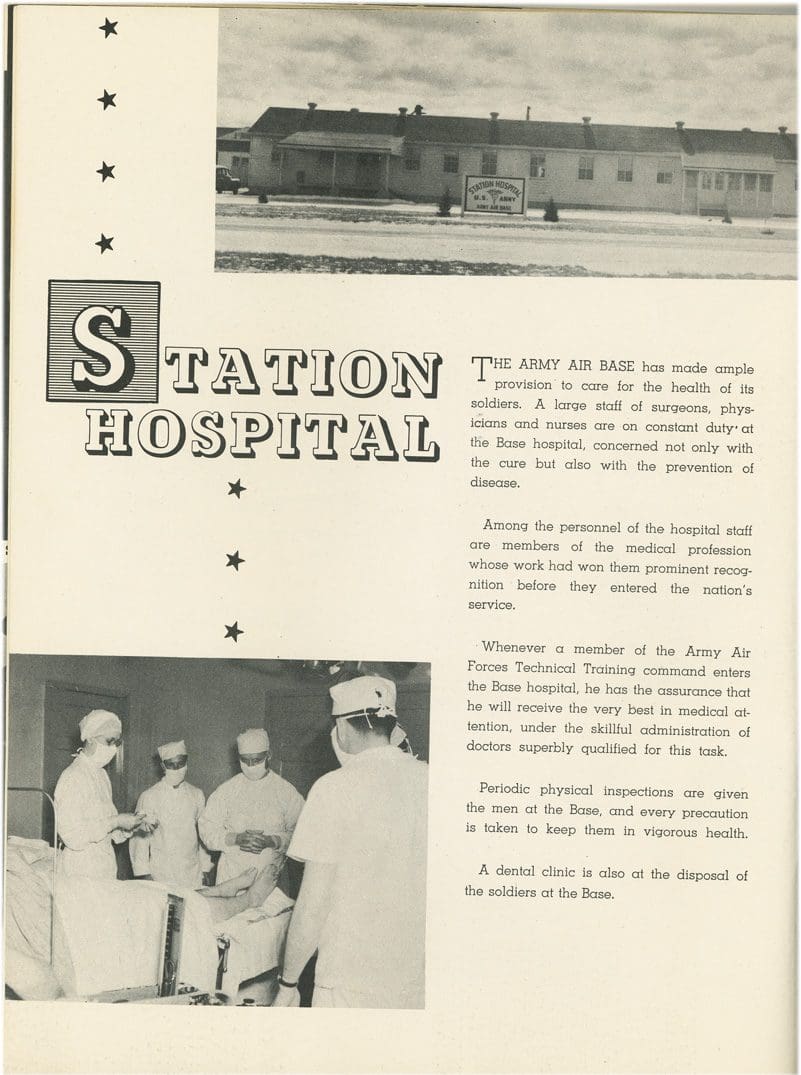 The front page of the station hospital.